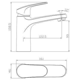 Смеситель для раковины Rossinka RS45-11